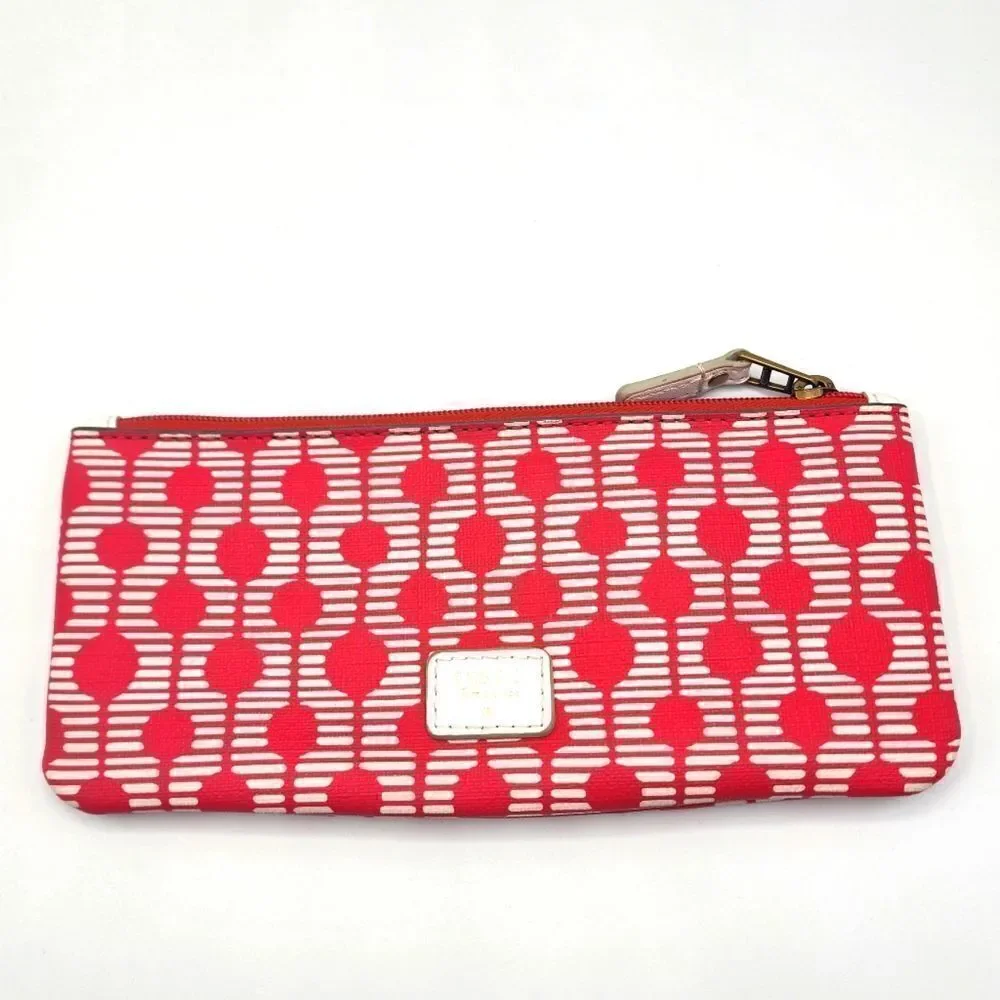 Fossil pink & white cosmetic bag